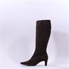 Paul Green Mid Heel Pointed Long Boot - Mocca Suede